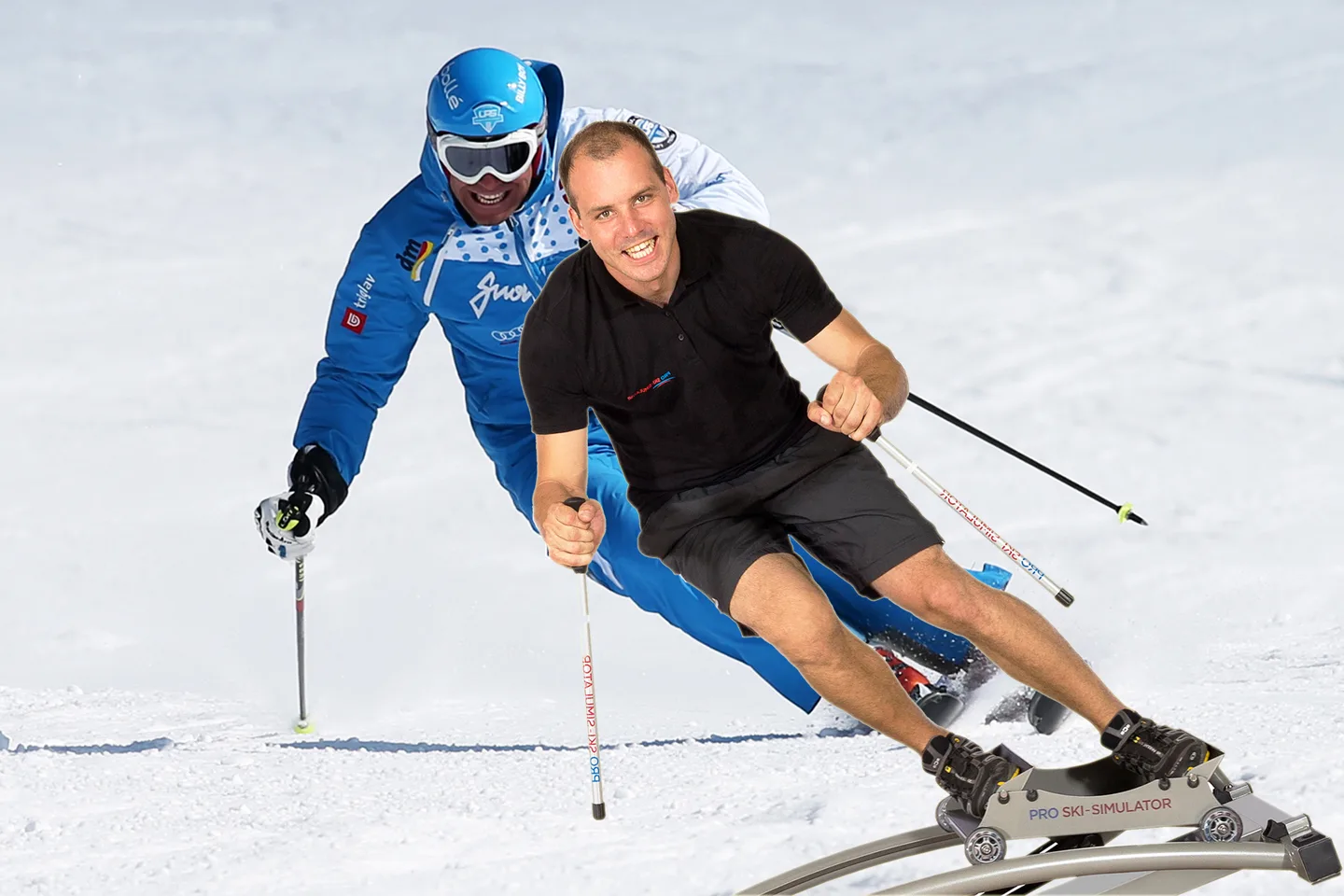 Entraînement sur un simulateur ProSki